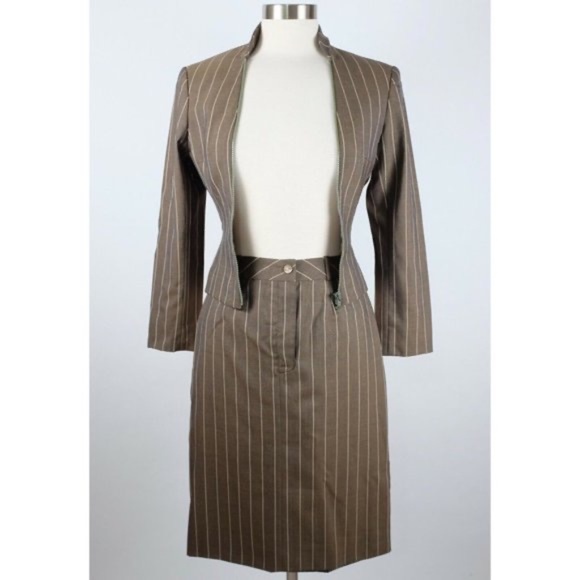 Vintage 90s Christian Dior suit John Galliano 38 US 2 skirt jacket - Picture 6 of 11